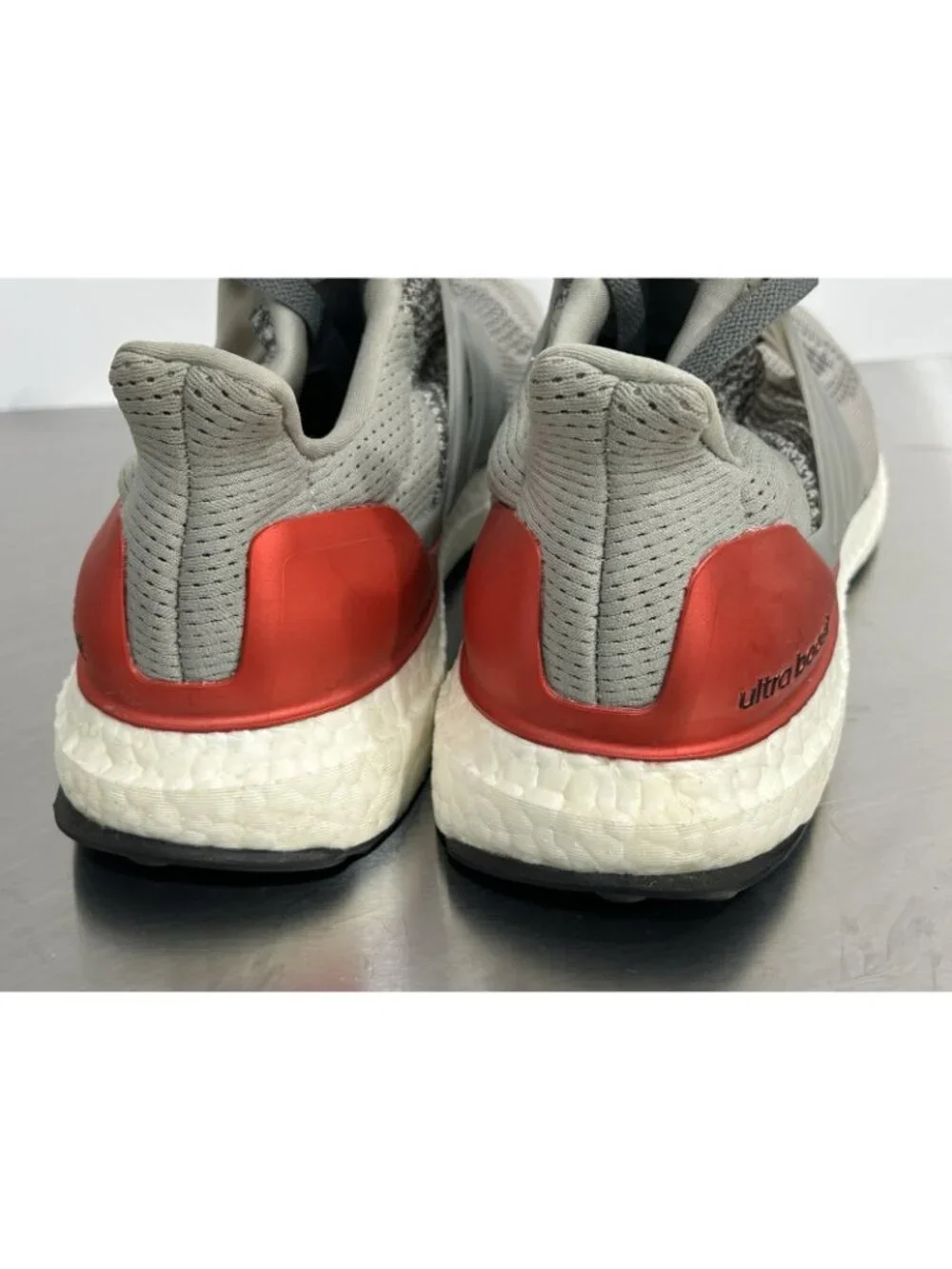 adidas Ultraboost 1.0 DNA Grey Scarlet Red Men’s 10.5 Running Shoes HR0062